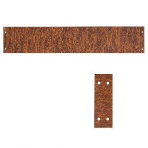 9 Bordures de jardin + raccords en acier Corten 100 x 19 cm