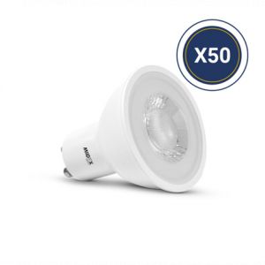 Vision-El Miidex Lighting Lot de 50 ampoules LED GU10 7W 660 Lm Blanc chaud 150067