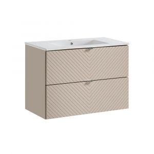 Meuble simple vasque encastrée 80cm Manoa Cachemire