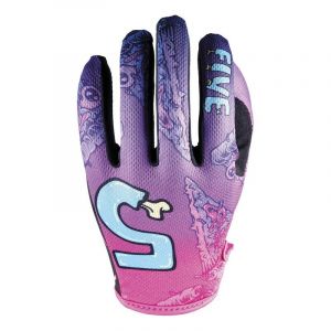 Five Gants cross enfant MXF4 Slice Kid Néon violet- S
