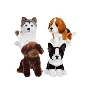 Gipsy Animal en peluche Chiens réalistes assis 25 cm Modèle aléatoire