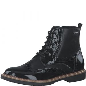 s.Oliver Bottines Plates en Dentelle pour Femme 5-25255-43, Noir/Comb, 39 EU