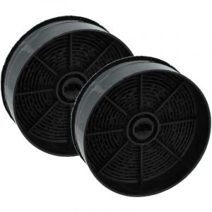 Vhbw 2x Filtres à charbon actif remplacement pour Leisure 9197063656, 9197065088 pour hotte aspirante - 12,4 cm