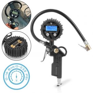 Stahlwerk - Pistolet de gonflage de pneus &agrave; air comprim&eacute; num&eacute;rique DRD-16 st Plage de mesure 0-16 Bar