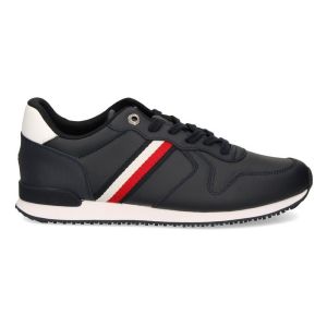 Tommy Hilfiger Baskets de Running Homme New Eva Mix Cuir, Bleu (Desert Sky), 44