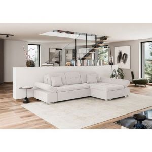 Meublesline Tendencio - Canapé d'angle convertible alri Beige