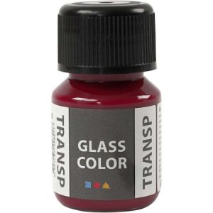 Creotime Peinture sur verre A-Color Glass - Rose effet translucide - 35 ml