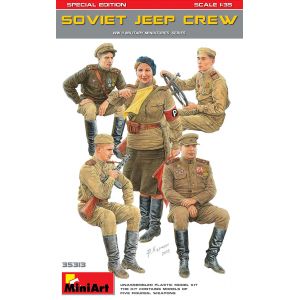 Mini Art Figurines SOVIET JEEP CREW.ÉDITION SPÉCIALE (POUR PUBLICATIO