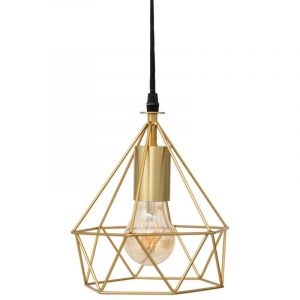 Atmosphera Suspension métal filaire Or 19 x 22 cm