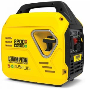 Champion Groupe electrogène Hybride Silencieux essence/gaz 2200W Moteur 4T Inverter Protection AVR Autonomie 23 h