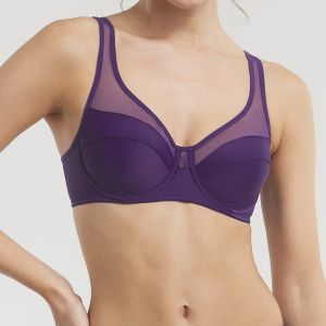 DIM Soutien-Gorge Avec Armatures Generous Classique x1, Violet Aubergine, 85B