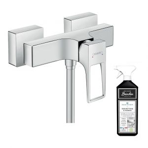 Hansgrohe Mitigeur douche mécanique poignée étrier Metropol chromé + nettoyant Briochin