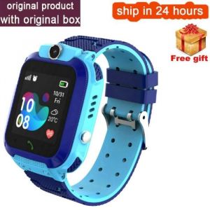 Q12 montre intelligente pour enfant SOS t&eacute;l&eacute;phone montre Smartwatch pour enfants avec carte Sim Photo &eacute;tanche IP67 [95A5179]