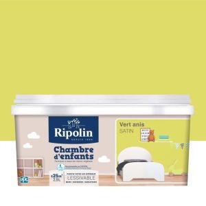 Ripolin Peinture Murale Spéciale Chambre d'Enfants Satin Vert Anis 25L