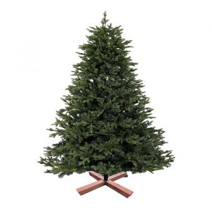 Relaxdays Arbre de Noël artificiel, 120 cm, aiguilles en PVC, support en bois, sac inclus, arbre réaliste, vert