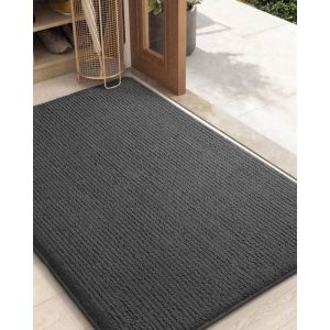 Paillasson Paillasson 80x120 Cm Antid&eacute;rapant Absorbant Gris Fonc&eacute;