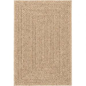 VidaXL Tapis ZIZUR beige 120x120 cm aspect de jute int&eacute;rieur ext&eacute;rieur