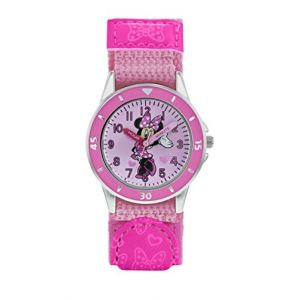 Image de Minnie Mouse Filles Analogique Quartz Montre avec Bracelet en Tissu MN5106