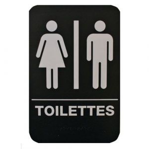 Image de Elami Plaque signaletique Toilettes hommes femmes