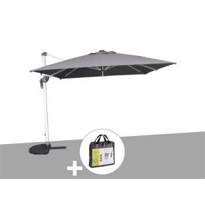 Image de Parasol Déporté Droit Carré Equador Ardoise Avec Led Avec Housse De Protection 3 X 3 M spéride Neuf