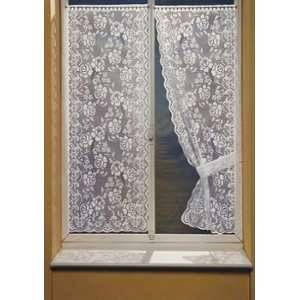 Homemaison Paire de Rideaux Bonne-Femme à Dentelle Blanc 60 x 220 cm