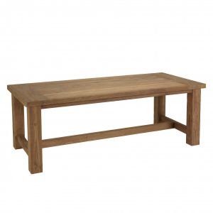 Macabane Table à manger de jardin teck recyclé bois - 220x100x77 cm