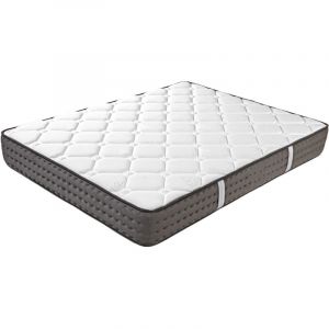Visiodirect Matelas réversible ANYA en mousse 3D avec face été/ hiver, mémoire de forme, indépendance du couchage - 140 X 190 X 20 cm -