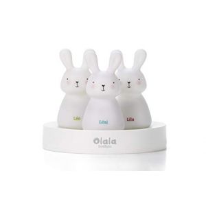 Olala Boutique Olala - 3 Veilleuses nomades lapin LED - L&eacute;o, L&eacute;ni & Lila - b&eacute;b&eacute; & enfant - Recharge induction - autonomie 12h - sans pile ni fil - D&egrave;s la naissance