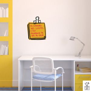 Plage Sticker décoratif autocollant, citation motivation, je connais mes limites ... je vais au-delà, lbw, 68 cm X 48 cm