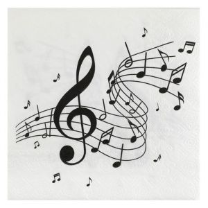 Ruedelafete Sachet 20 Serviette - Musique