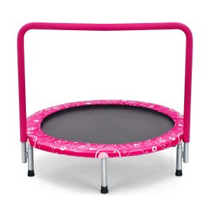 Coast 92 cm mini trampoline pour enfants avec poignée trampoline pliant rose + noir