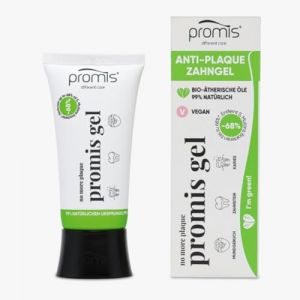 Promis gel dentaire gel naturel pour une protection optimale contre la plaque et le tartre | 99% NATUREL | TESTED & CERTIFIED | VEGAN | tube de canne &agrave; sucre durable | emballage recycl&eacute;