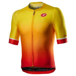 Castelli Aero Race 6.0 Jersey - Maillot de cyclisme taille M, orange/rouge/jaune