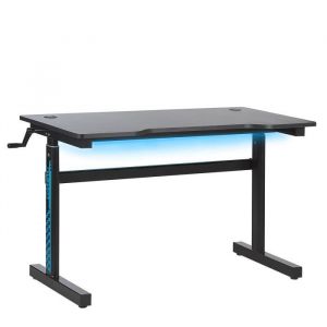 Beliani Bureau gamer ajustable éclairage LED 120 x 60 cm noir DURBIN