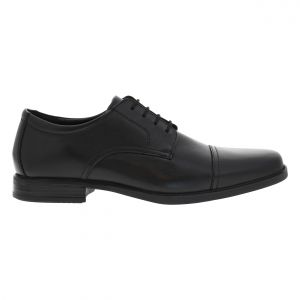 Clarks Homme Howard Cap Tissu Oxford, Cuir Noir, 41 EU