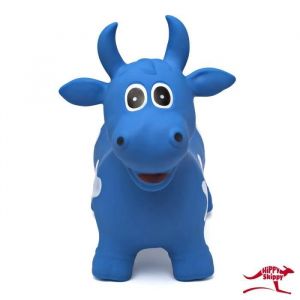 HIPPY SKIPPY - Porteur sauteur gonflable vache bleue