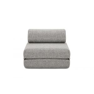 Fauteuil convertible et modulable 1 place en tweed gris