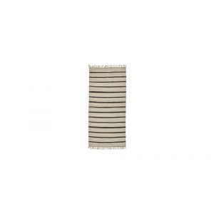 House Doctor Tapis en jute clair et noir 200x90 cm