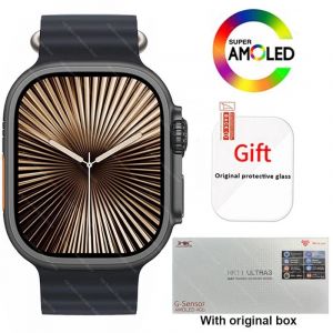 Nouveau Hk11 Ultra 3 Smartwatch 2025 49mm Amoled 4g Rom Ai Chat Robot Bluetooth Réseau Appel Horloge Nfc Boussole Montre Intelligente Hommes Femmes