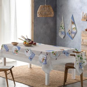 Image de Naf Naf Nappe résine FRUTOSPLATES gris/bleu 150x250 cm - gris/bleu