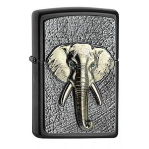 Zippo Elefant Tri Colour Emblem - Gray Dusk – Essence Briquet Coupe-Vent, Rechargeable, dans Une boîte Cadeau de Haute qualité 2006482