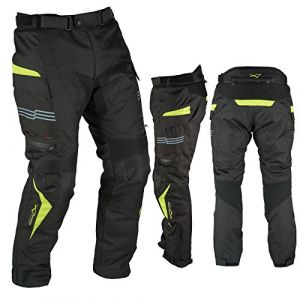 A-Pro Moto Pantalon Impermeable Thermique Protections CE Thermique Fluo 44