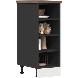 VidaXL Armoire de plancher noir 30x44,5x81,5 cm bois d'ingénierie