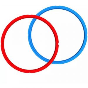 Instant Pot Lot de 2 joints d'&eacute;tanch&eacute;it&eacute; pour casserole int&eacute;rieure, accessoire de cocotte rapide, non toxique, sans BPA, pi&egrave;ces de rechange, rouge/bleu, 5 et 6 QT