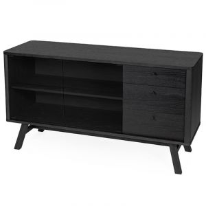 Image de Buffet Design en Bois "Skagen" 140cm Noir Prix