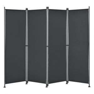Brise-vue à 4 panneaux polyester 215 x 170 cm noir 03_0006553