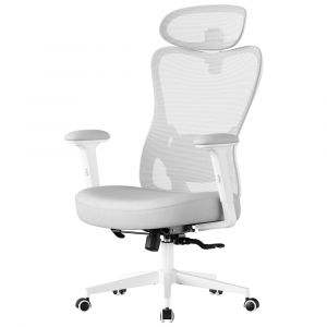 Songmics Fauteuil de bureau supporte jusqu&rsquo;&agrave; 150 kg hauteur r&eacute;glable gris