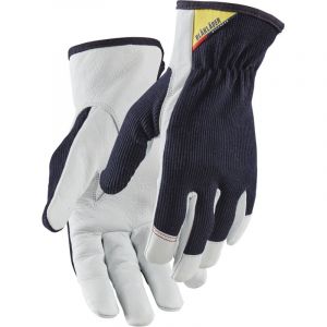 Blaklader Lot de 12 paires de gants de protection en cuir renforcé 2801 - Marine foncé/Blanc 9