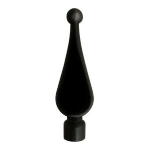 Peacock Pointe déco support bâton 2 pièces Matière synthétique Noir Ø16 mm