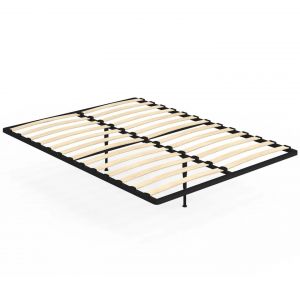 Idmarket Sommier cadre m&eacute;tal &agrave; lattes fixe 140 x 190 cm